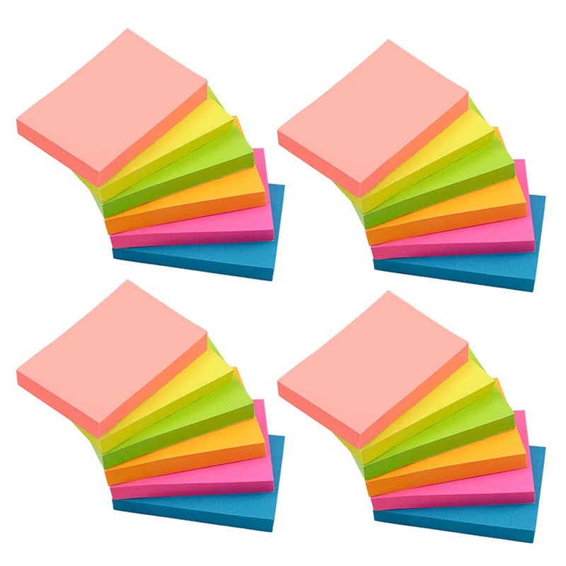 VANZAVANZU Sticky Notes - VANZAVANZU Self-Stick Notes 2x3 in, 24 Pads, 100 Sheets/Pad, 6 Bright Colors, Easy Post Notes (3x2 in, 24 Pads) - Image 1
